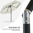 thumbnail image 3 of MASTERCANOPY 7.5ft Patio Market Umbrella with Valance, Tilt and Crank, Light Beige, 3 of 7