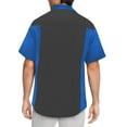 thumbnail image 3 of Liquid West Men's Classic Retro Bowling Shirt (#4 - Black/Royal Blue, 3XL), 3 of 3