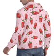 thumbnail image 6 of Kdxio Watermelon Ice Cream Print Mens Casual Hooded Collar Drawstring Hoodies Pullover Sweatshirts Casual Long Sleeve Shirts-XX-Large, 6 of 7
