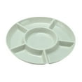 thumbnail image 4 of Bandeja para servir refrigerios, platos para servir divididos con virutas y salsas irrompibles, plato de comida multifuncional para refrigerios, Verde, 4 of 8