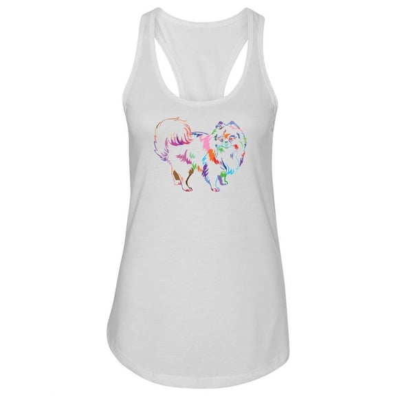 Pomeranian Silhouette Tank Women -Image by Shutterstock, Female Medium