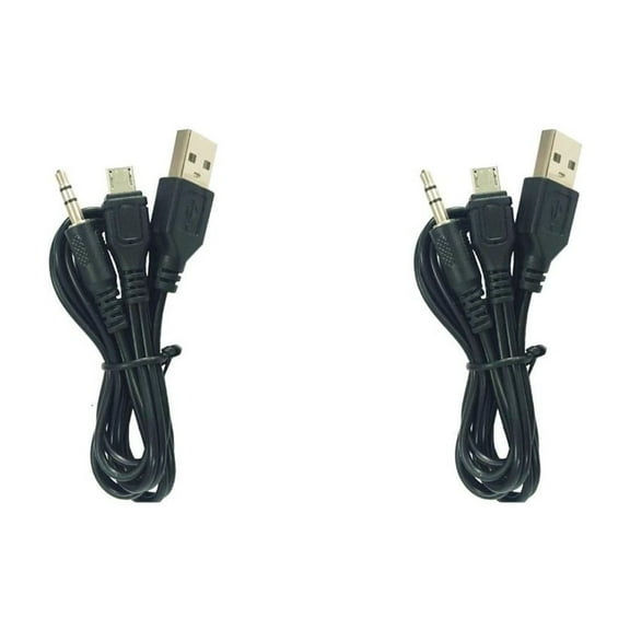 Ciwanning Short 0.5M MicroUSB 5Pin to 3.5mm and USB Sound Adapters Cable With Charging Capability
