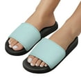 thumbnail image 5 of GZHJMY Stylish Slides for Women Men, Light Blue Solid Color Soft Flexible Slip-on Sandals Slippers, 5 of 7