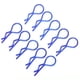 thumbnail image 2 of Estrela 10 clips de metal para carcasa de coche RC de 0.512 in en forma de R para coche RC 1/5 1/6 1/8 1/10 (azul), 2 of 8