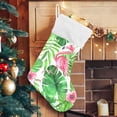 thumbnail image 5 of Coolnut 17.7 Inch Christmas Stockings, 1 PCS Palm Leaves Flamingo Presonalized Large Stocking Sock for Family Holiday Xmas Party Decorations, 5 of 7