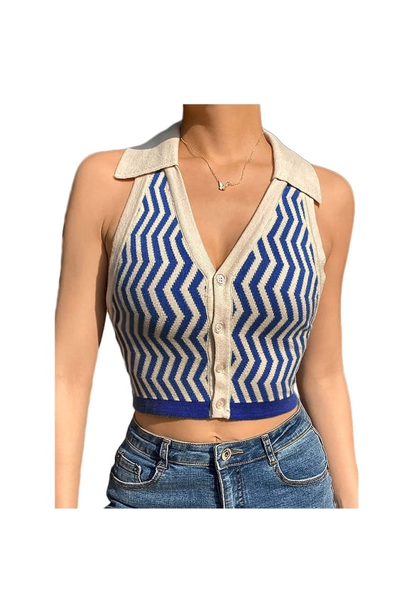 Womens Halter Crop Top Solid Color Sleeveless Midriff Tank Summer Lightweight Breathable Fashion One Size