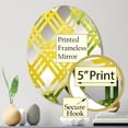 thumbnail image 3 of Designart "Zesty Lemon Zenith I" Fruits Plaid Round Wall Mirror - Food & Beverage Oval Printed Decorative Mirror - Multiple Color Options, 3 of 5