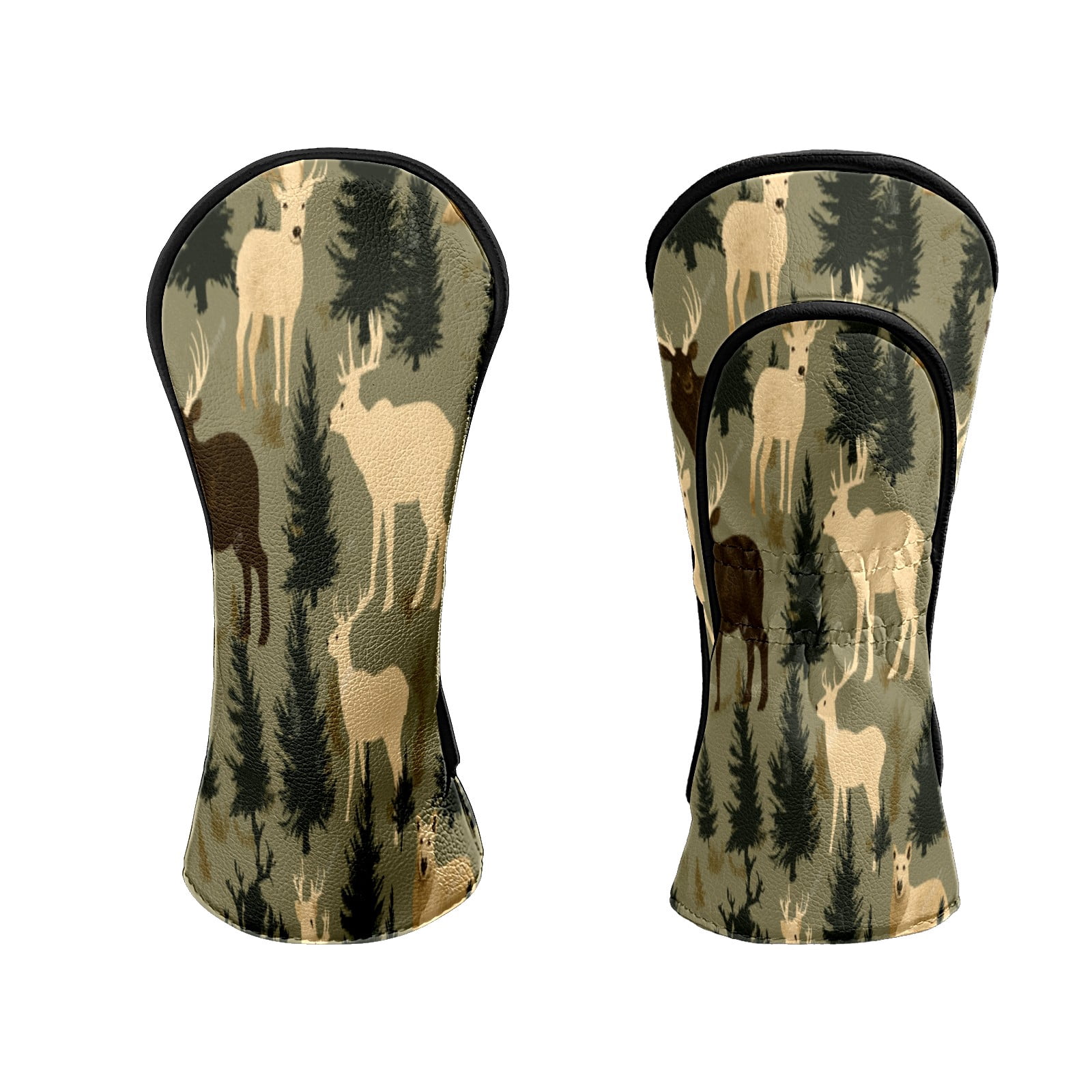 Golf Club Head Covers Forest Deer Premium Plush Velvet Lining, Waterproof Golf Headcovers Driver & Fairway Woods for Scratch Protection Novelty Gift for Men & Women
