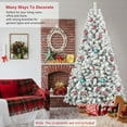 thumbnail image 4 of 4FT Flocked Christmas Tree – Snowy PVC Artificial Holiday Tree with 233 Tips, Compact Full Shape, Sturdy Metal Stand, Christmas Tree for Home, Office, or Apartment Decoration, 4 of 7