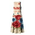 thumbnail image 6 of VBVC Women's Floral V-Neck Sleeveless Maxi Dress,Button Detail Loose Flowy Dress For Women,Ladies' Casual Patriotic Summer Sundress with Pockets,Multicolor,S-3XL, 6 of 8
