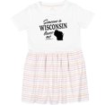 thumbnail image 3 of Inktastic Someone in Wisconsin Loves Me Girls Toddler Dress, 3 of 5