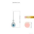thumbnail image 2 of ANGARA Lab Grown Blue Diamond Teardrop Halo Leverback Earrings for Women in 14K White Gold (Size-2.6mm| Clarity-VS) | Anniversary, Jewelry Gift for Women | Lab-Grown Blue Diamond Earrings, 2 of 5