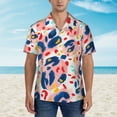 thumbnail image 4 of Daiia Abstract Leopard Print Hawaiian Shirt for Men Gentle Cotton Regular Short Sleeve Casual-Medium, 4 of 9