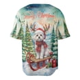 thumbnail image 2 of Merry Christmas Santa Reindeer Antlers Maltese Sleigh Xmas Winter Holiday All Over Print 3D Baseball Shirt Maltese Dog Lover Gifts Idea Softball Sport - 00023, 2 of 6