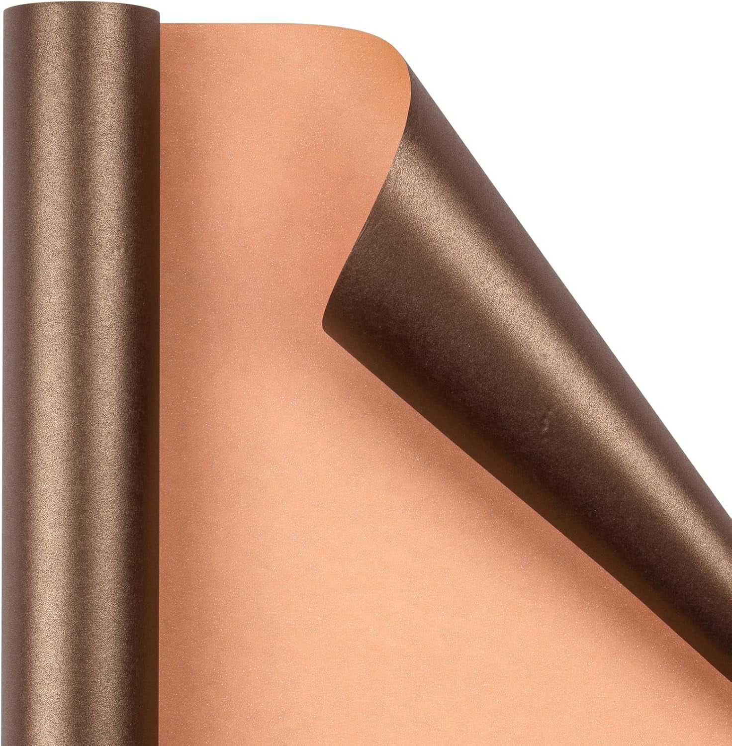PrimeCook Shop Chocolate Brown Matte Wrapping Paper - Solid Color Pearly - luster Paper Perfect for Wedding, Birthday, Christmas, Baby Shower -17 Inches X 32.8 Feet