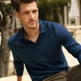 thumbnail image 6 of Lands' End Men's Long Sleeve American-Grown Supima Cotton Polo Shirt, 6 of 6