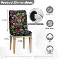 thumbnail image 5 of COEQINE Chair Slipcover Set of 2, Removable Universal Fit Parsons Chair Covers, Machine Washable Polyester Spandex Seat Protector for Wedding Home Decor, Christmas Dachshund Snowflake, 5 of 7