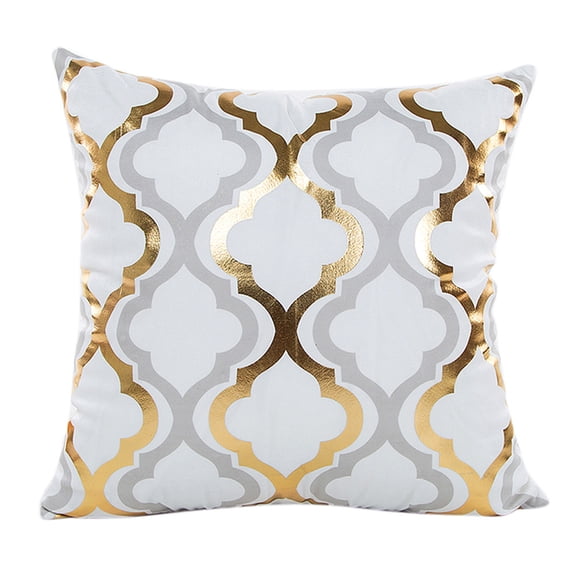 Surpdew Decorative Pillow Covers Foil Printing Pillow Case Sofa Waist Throw Cushion Cover Home Decor C