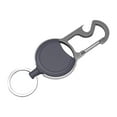 thumbnail image 1 of Llavero retráctil Gancho reutilizable resistente Cuerda telescópica Antipérdida Soporte de alambre de metal Llavero para el hogar Senderismo al aire l negro, 1 of 8