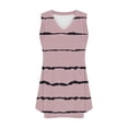 thumbnail image 6 of Timegard Womens Summer Tops V-Neck Striped Pleated Sleeveless Comfy Casual Tunic Tops for Leggings, 6 of 6