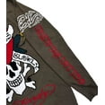 thumbnail image 3 of Ed Hardy by Christian Audigier Love Kills Slowly Full Zip Hoodie Sweater (X-Large, Army), 3 of 4