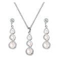 thumbnail image 2 of Eoperou Luxurious Jewelry Set Romantic Dangle Earrings Necklace Simulated Pearls Fashion Charm Wedding Bridal Bridesmaid Rhinestone Pendant Jewelry, 2 of 7