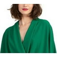 thumbnail image 2 of Trina Turk Women's Concourse Draped High Low Top Green Size X-Small, 2 of 3