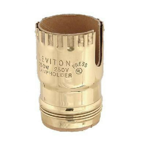 B&P Lamp® One Slot Socket Shell, Brass, Uno Thread