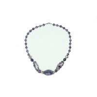 Mogul Purple Amethyst Beads Necklace- Twisted Beads Stones Handmade Necklaces