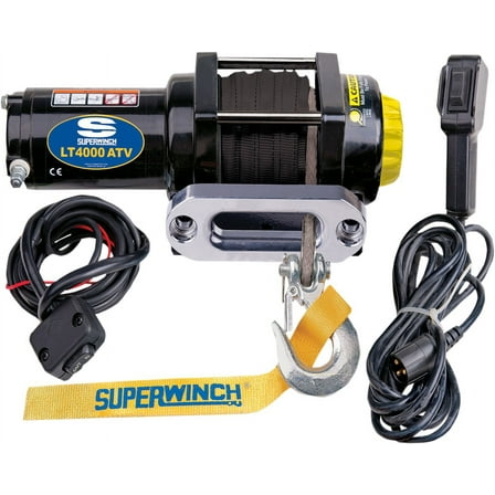 ( Black 12 VDC LT4000ATV SR Winch - 4000 lb. Load Capacity