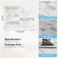 thumbnail image 2 of Easy4Home 10Pcs 3D Peel and Stick Backsplash 11.4"x9" Self-Adhesive Wall Tile for Kitchen Bathroom, Beige, 2 of 6