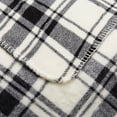 thumbnail image 3 of Mainstays Fleece Plush Throw Blanket 50" x 60", Set of 2, Black Solid, Black and White Plaid, 3 of 3