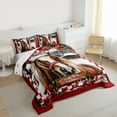 thumbnail image 3 of Homewish Farmhouse Horse Bedding Comforter Set 2pcs for Female Men Teens,Geometric Plaid Twin Comforter Sets Microfiber,Merry Christmas Breathable Bedding Set,Super Cozy Room Decor,Reversible, 3 of 8