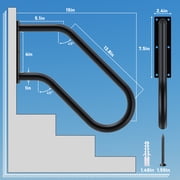 Wall Mounted Handrail for Outdoor Steps, Standing Grab Bar Stair Handrail(18.9)