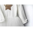 thumbnail image 6 of Yidarton 2022 Autumn Dress For Girls New Baby Star Gauze Princess Dress For Children White 130CM, 6 of 11