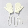 thumbnail image 2 of iOPQO Gloves Mittens Children Winter Warm Solid Knitted Cute With String Gloves Towel White, 2 of 3