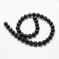 thumbnail image 2 of 2Strand Natural Obsidian Beads Strands Grade AAA Round Black 8mm Hole: 1mm about 49pcs/strand 15.7 inch, 2 of 3