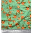 thumbnail image 1 of Soimoi Cotton Jersey Fabric Leaves & Wild Flower Floral Print Fabric by Yard 58 Inch Wide, 1 of 3