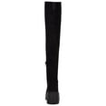 thumbnail image 2 of NINE WEST Womens Black 2 Platform Zipper Accent Hojo Round Toe Wedge Boots 10 M, 2 of 4