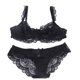thumbnail image 1 of Conjunto De Sujetador De Encaje Ropa Interior De Encaje De Mujer Conjunto De Ropa Interior De Mujer ANGGREK Negro 75B, 1 of 8