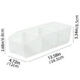 thumbnail image 3 of Lilixerw Food Storage Organizer Bins,Clear Plastic Bins for Pantry,Kitchen,Fridge,Cabinet Organization and Storage with 3 Compartment Holder,13.58 x 4.72 x 3.34 inch, 3 of 6
