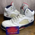 thumbnail image 1 of Ni - ke Air Jordan 5 Retro Olympic Independence Day Size 10 136027-103 White USA OG Rare, 1 of 5