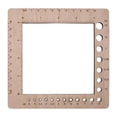 thumbnail image 3 of Regla de calibre de punto de madera, calibre de aguja de tejer hecho a mano para tejer suéteres, regla de marco de conteo fácil de leer, diseñadores, 3 of 9