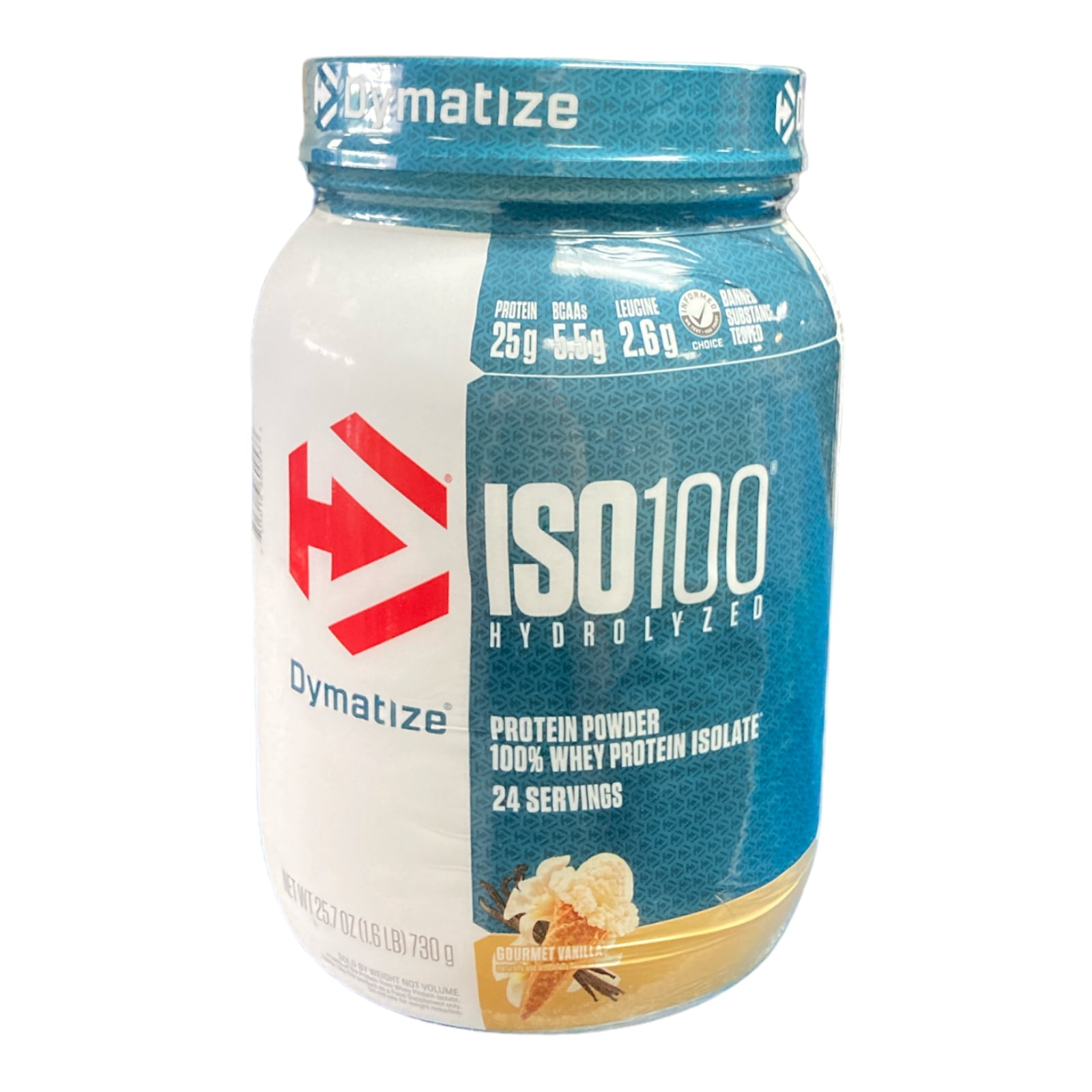 Dymatize ISO 100 Hydrolyzed Whey Protein Powder, 1.6lbs, Gourmet