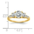 thumbnail image 2 of FJC Finejewelers 14 kt Yellow Gold 1.50 ct. Three Stone with Sides G H I True Light Moissanite Engagement Ring, 2 of 8