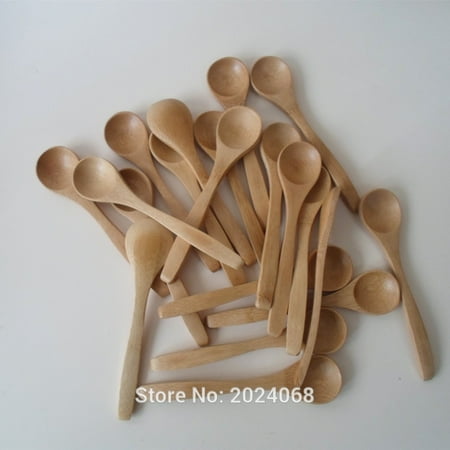 

10Pcs/Set 5.1inch Wooden Spoon Ecofriendly Tableware Scoop Coffee Honey Tea Spoon Stirrer