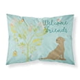 thumbnail image 1 of Carolines Treasures BB7597PILLOWCASE Welcome Friends Chocolate Labrador Retriever Fabric Standard Pillowcase, 1 of 2