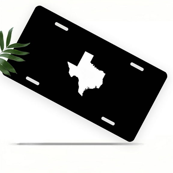 Texas State Silhouette Front License Plate, Metal License Plate, Funny Standard Plates Personalized Novelty Decorative For Men/Women/Boys/Girls Car 6×12 Inch