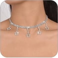 thumbnail image 1 of HAHDAXIA Sparkly Rhinestone Star Necklace for Women Rhinestone Choker Shinny Rhinestone Necklace Dainty Star Crystal Necklace Jewerly Gift for Bride, 1 of 6