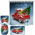 thumbnail image 3 of Christmas sale! 4Pcs Merry Christmas Shower Curtain and Rug Set for Bathroom Xmas Snowman Shower Curtains with 12 Hooks, Christmas Shower Curtain Sets for Bathroom, 3 of 9